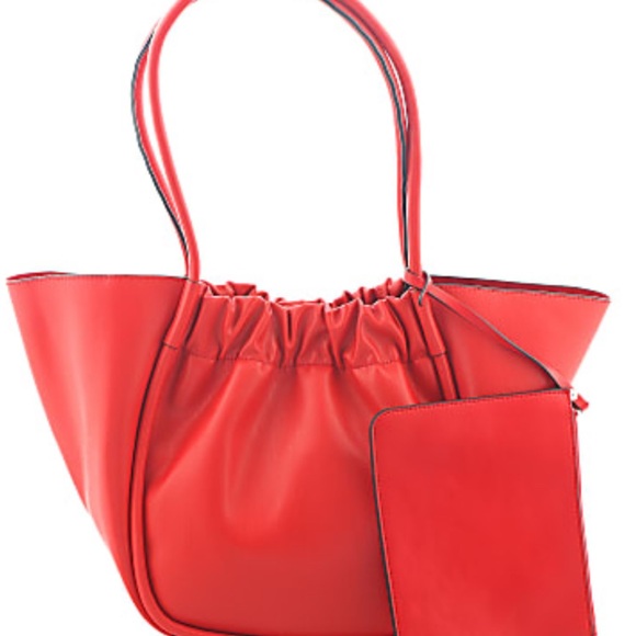 Elegant Red Tote Bag with purse - Picture 1 of 5
